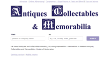 Tablet Screenshot of antiqueswebsite.co.uk